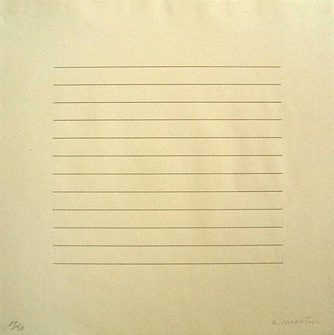escribir.-1259.-por Agnes Martin.-1973.-Kornelia Tamm Fine Arts.-photografie.-artnet