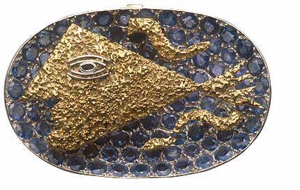 lujo.-J.-caja, alrededor de 1959.-em oro.-Jean Schulumberger.-Les Arts Décoratifs.-