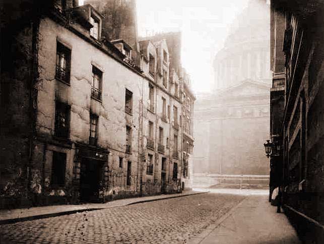 París.-4.-El Paneón y la rue Valette.-1925.-por Eugene Atget