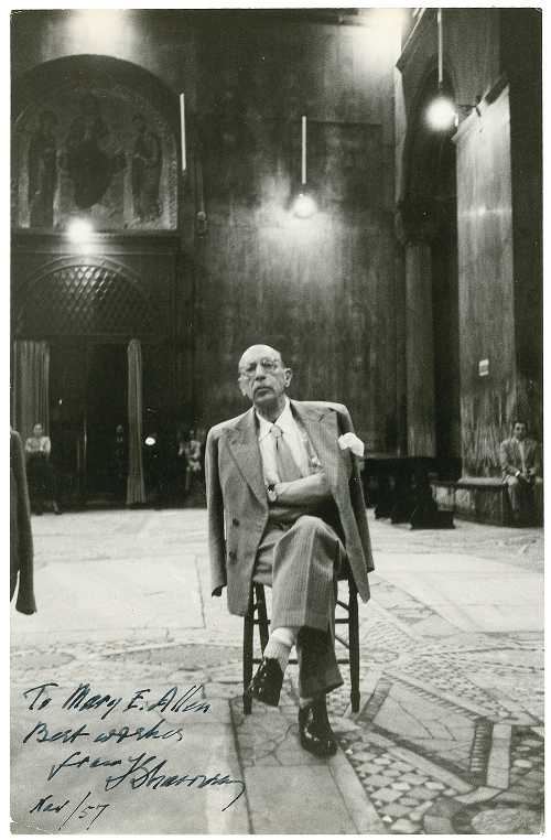 Stravinsky.-TTRT.-foto dedicada con autógrafo.-Thomas Oboe Lee.-