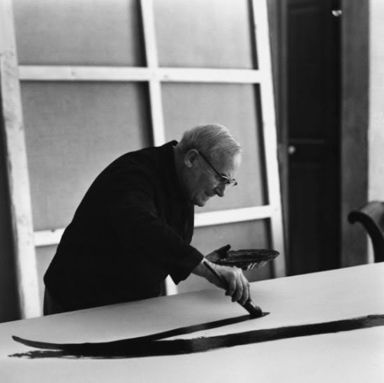 pintores.-bbg3.-Joan Miró.- en su taller de Palma de Malorca