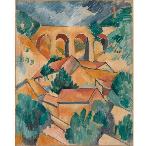 Braque-nnbvr- el  viaducto de L Éstaque mil novecientos ocho-Centro Pompidou- foto Georges Meguerditchian- VEGAP - Bilbao